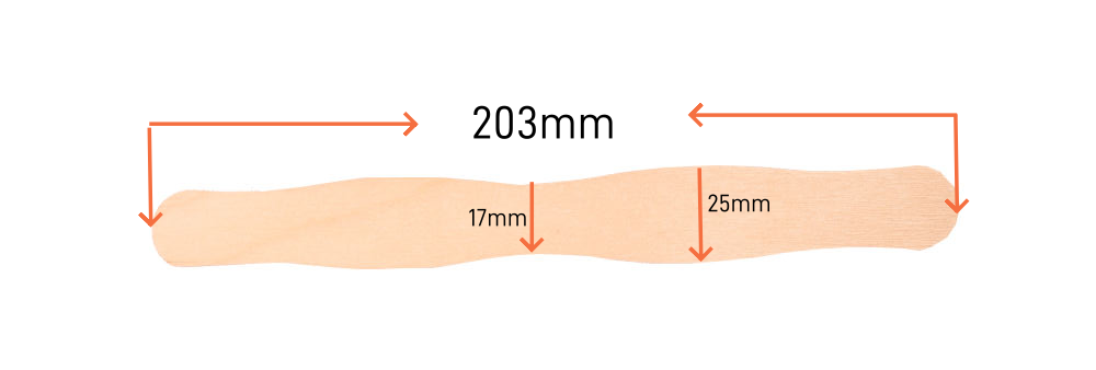 fan handle dimension
